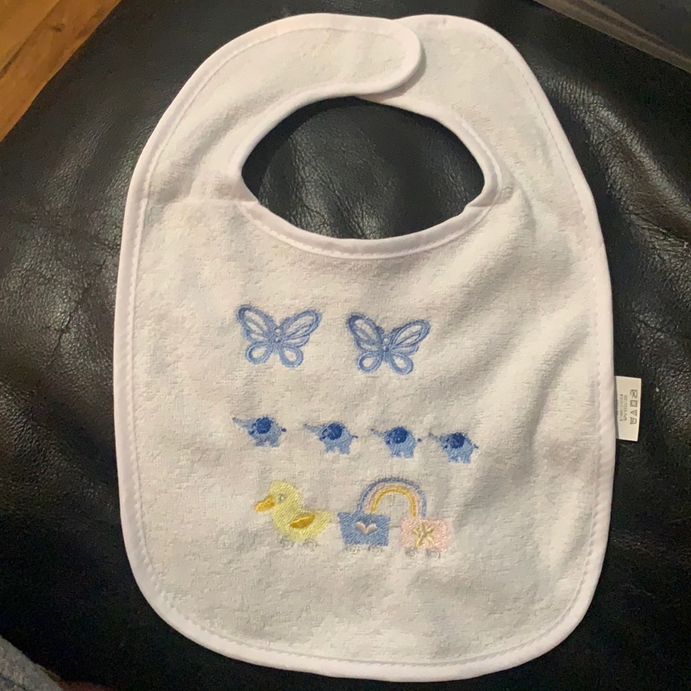Embroidered Bib for 3 months old baby